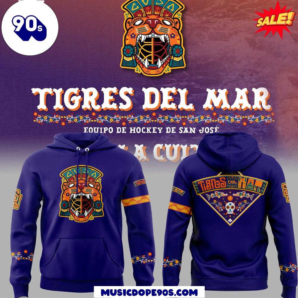 San Jose Sharks x Tigres Del Mar 2024 Pullover Hoodie San Jose Sharks x Tigres Del Mar 2024 Pullover Hoodie