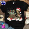 Santa Baby Yoda And Baby Groot Friends Merry Christmas Shirt Gift Xmas