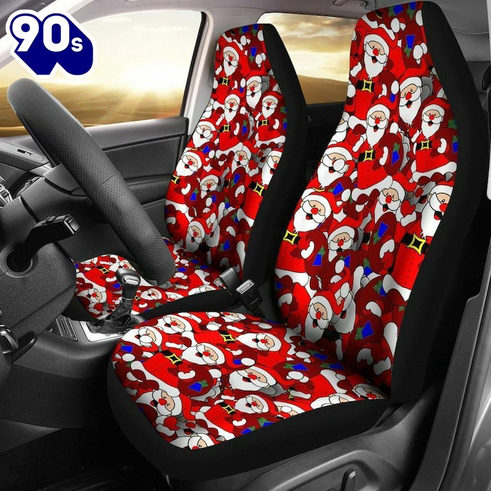 Santa Claus Custom Name Car Seat Covers Gift Xmas Santa Claus Custom Name Car Seat Covers Gift Xmas