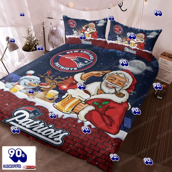 Santa Claus NFL New England Patriots Christmas Bedding Sets