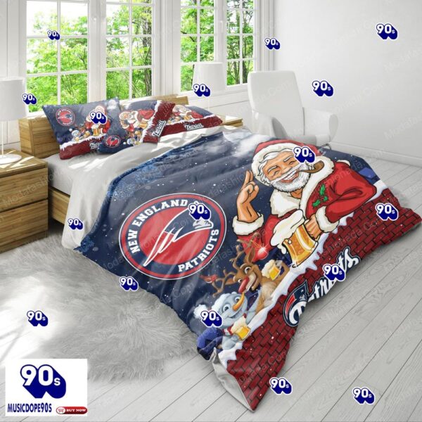 Santa Claus NFL New England Patriots Christmas Bedding Sets