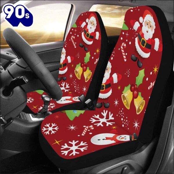 Santa Claus Reindeer Carrying Gifts Car Seat Covers  Gift Xmas