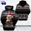 Santa’s Favorite Pitbull Dog Mom Ugly Christmas Hoodie All Over Print  , Pet Christmas 3d Shirt