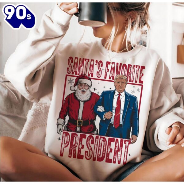 Santa’s Favorite President, Humorous Trump Christmas, Christmas Funny Shirt