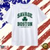Savage Boston Sports shamrock T Shirt, Viral 2D Graphic Tee