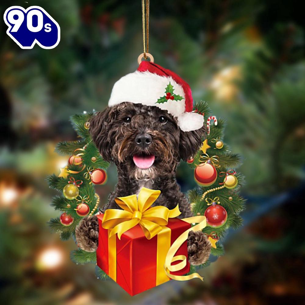 Schnoodle-Dogs Give Gifts Hanging Ornament, Gift For Christmas Schnoodle-Dogs Give Gifts Hanging Ornament, Gift For Christmas