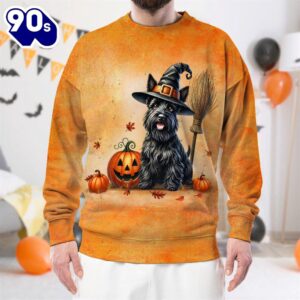Scottish Terrier Dog In Spooky…