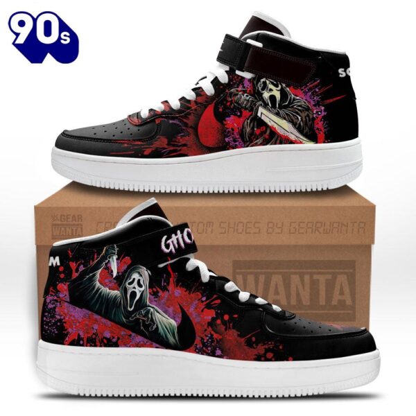 Scream Ghostface High Top Air Force Shoes Sneakers Custom For Horror Fans