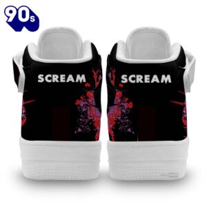Scream Ghostface High Top Air Force Shoes Sneakers Custom For Horror Fans