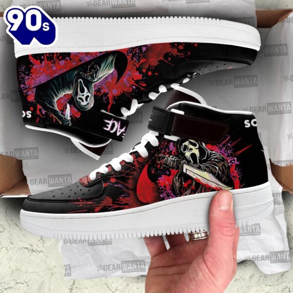 Scream Ghostface High Top Air Force Shoes Sneakers Custom For Horror Fans