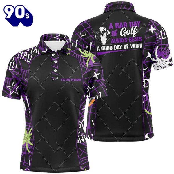 Seamless Halloween Pattern Mens Golf Polo Shirt, Best Halloween Golf Gifts Idea   Gift Christmas