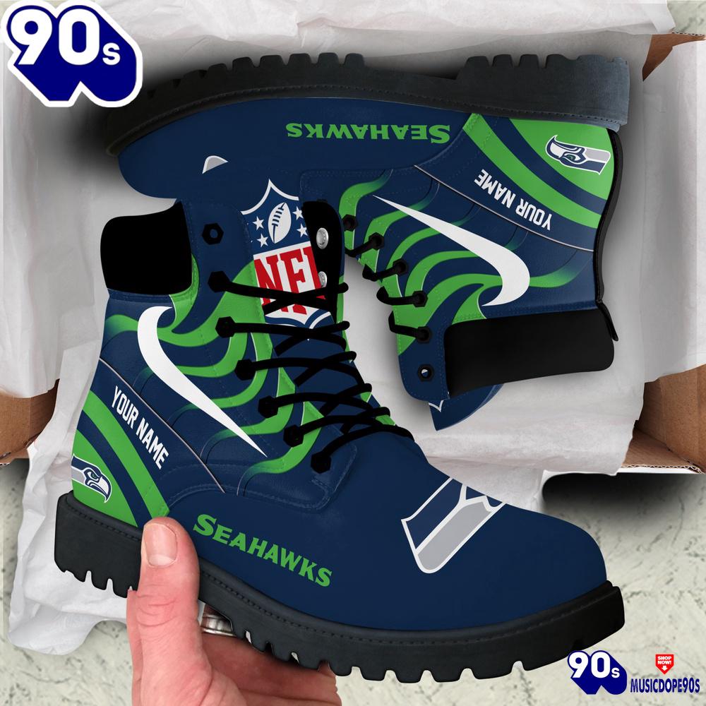 Seattle Seahawks Custom Boots Shoes Idea Gift For Fan Seattle Seahawks Custom Boots Shoes Idea Gift For Fan