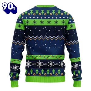 Seattle Seahawks HoHoHo Mickey Christmas Ugly Sweater