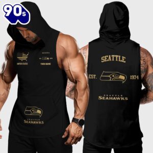Seattle Seahawks Men Workout Hooded Tank Top