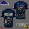 Seattle Seahawks NFL 9 11 25th Anniversary Never Forget Memorial 3D T Shirt, NFL Trending Shirt