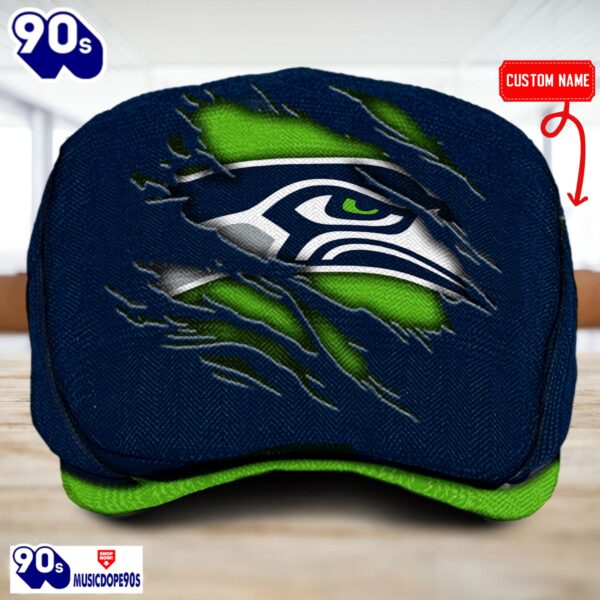 Seattle Seahawks NFL Basic Design Personalized Jeff Cap
