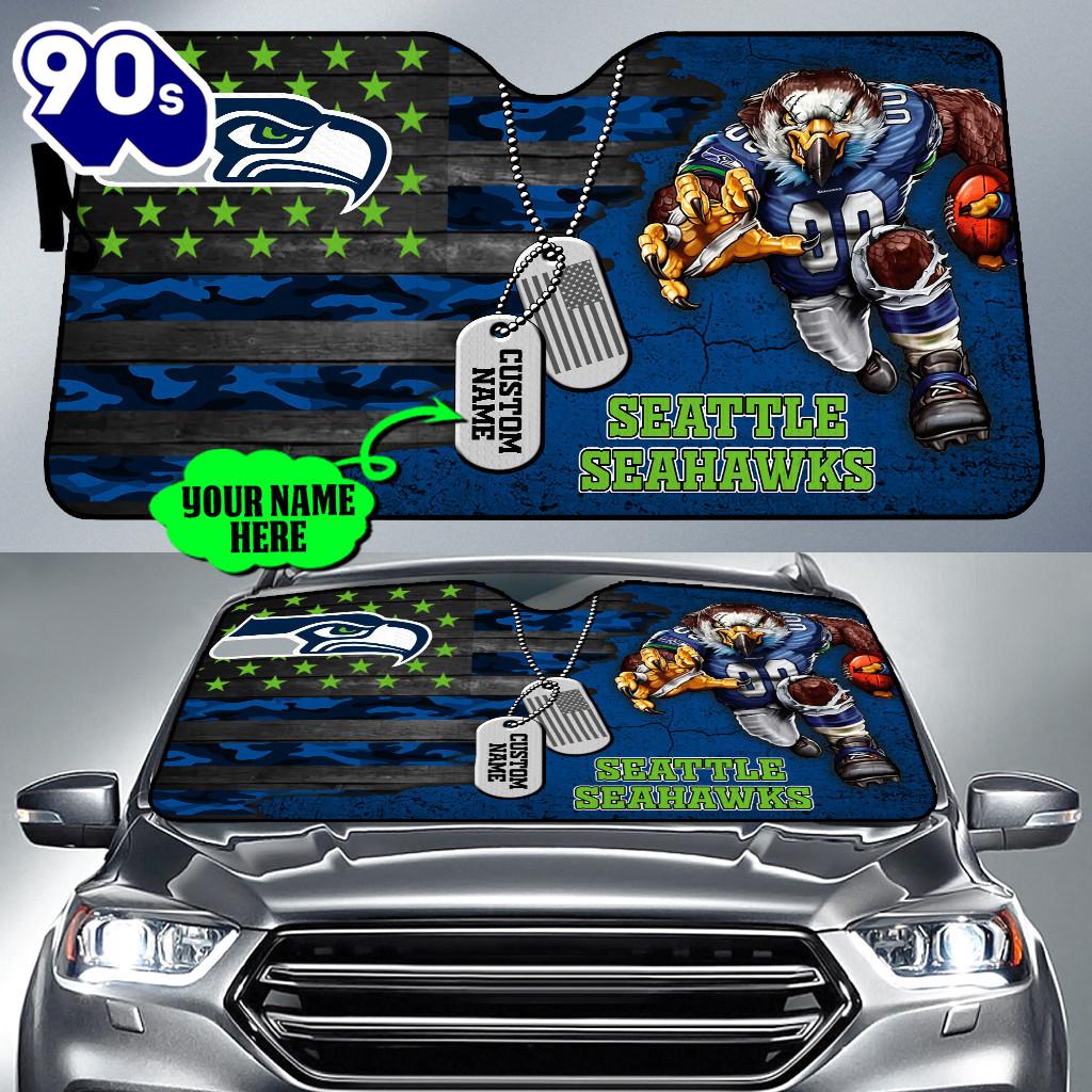 Seattle Seahawks NFL Car Sun Shade For Fans