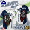 Seattle Seahawks NFL Game Day Grateful Dead Baseball Jersey Shirt, Trending NFL Jersey