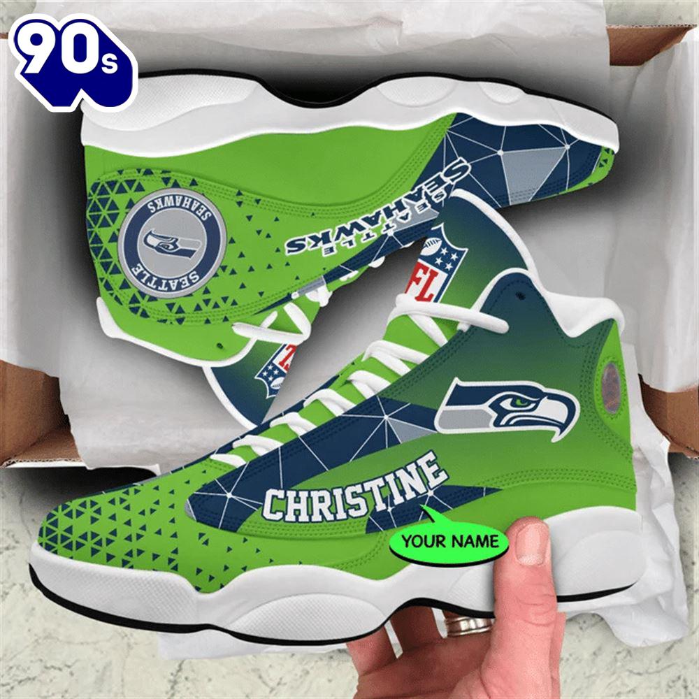 Seattle Seahawks NFL Personalized Jordan 13 Shoes Seattle Seahawks NFL Personalized Jordan 13 Shoes