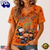 Seattle Seahawks NFL Snoopy Peanuts Fall Season V Neck T Shirt, NFL Fan V Neck Shirt