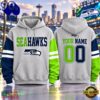 Seattle Seahawks NFL Two Tone Colorblock Varsity Hoodie, NFL Trending Shirt