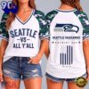 Seattle Seahawks NFL vs All Y’ All United We Stand V Neck T Shirt, NFL Fan V Neck Shirt