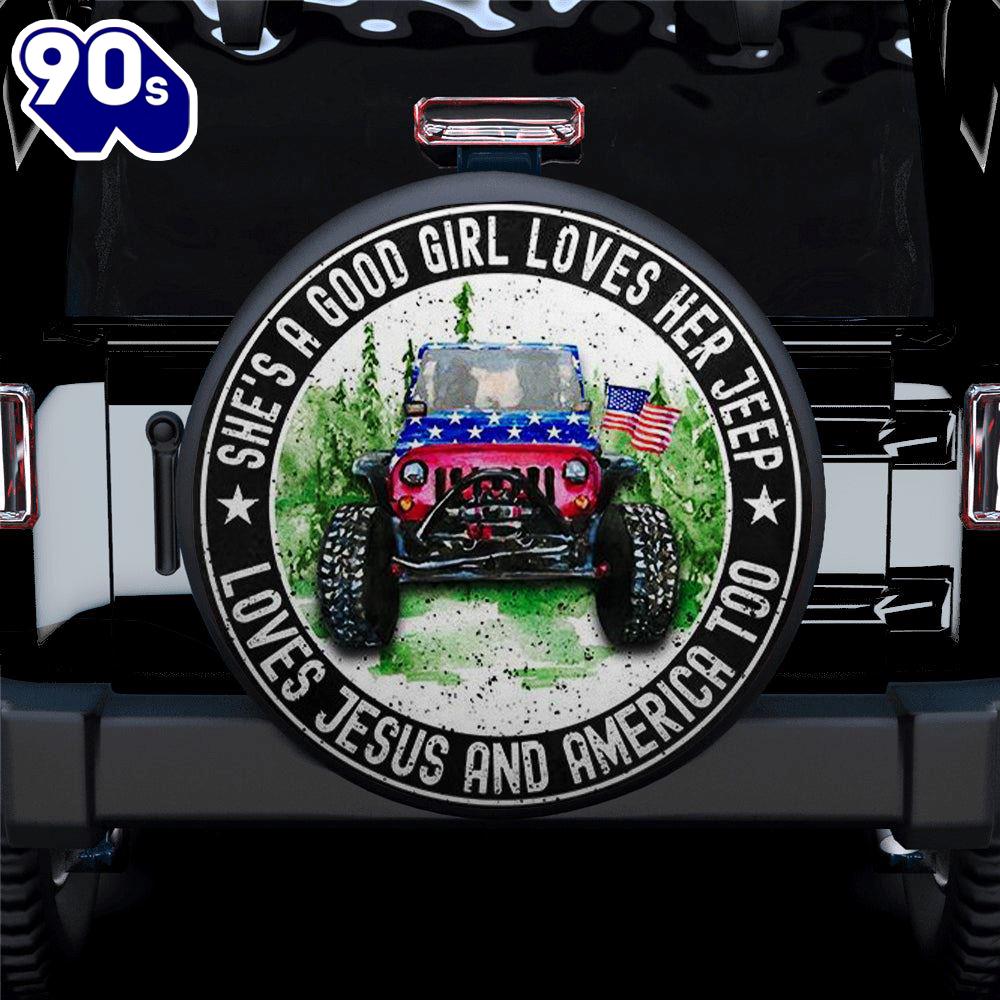 She Love Her Love Jesus Car Spare Tire Cover - Gift For Campers Car Decor She Love Her Love Jesus Car Spare Tire Cover - Gift For Campers Car Decor
