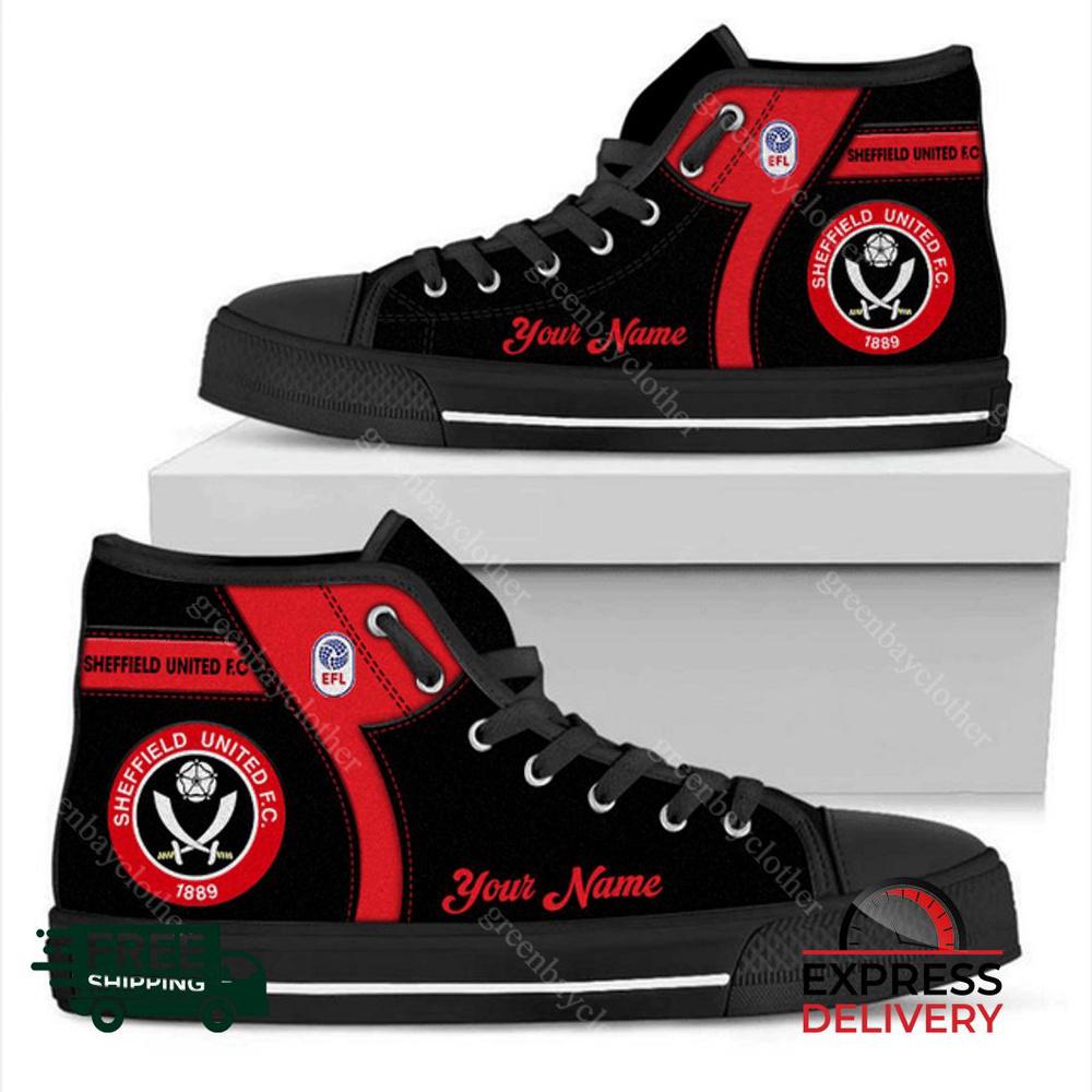 Sheffield United F.C Personalzied High Top Canvas Shoes Sheffield United F.C Personalzied High Top Canvas Shoes
