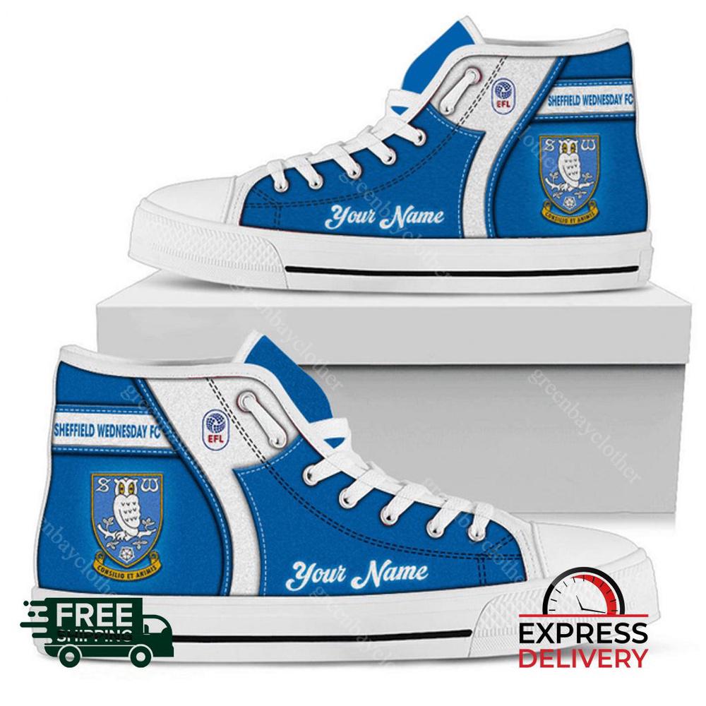Sheffield Wednesday Personalzied High Top Canvas Shoes Sheffield Wednesday Personalzied High Top Canvas Shoes