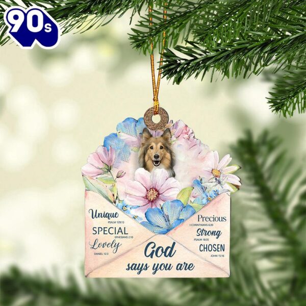 Shetland-Sheepdog God Says You Ornament, Gift For Christmas