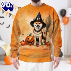 Shiba Inu Dog In Spooky…