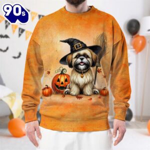 Shih Tzu Dog In Spooky…