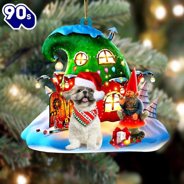 Shih Tzu With Rudolph’s House Christmas Ornament, Gift For Christmas