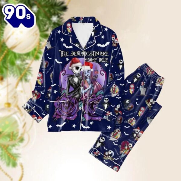 Skellington Sally Christmas Pajamas Set, Nightmare Before Christmas Movie