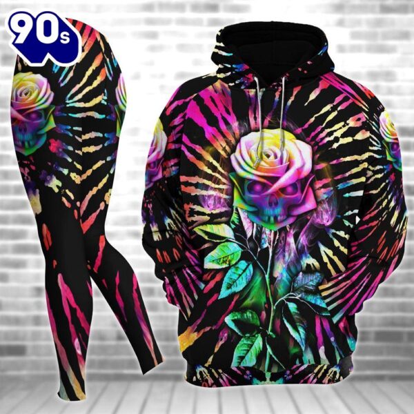 Skull Gothic Artwork Combo Hoodie And Leggings_5122
