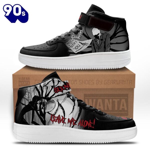 Slenderman Shoes High Top Air Force Shoes Custom Sneakers For Horror Fans