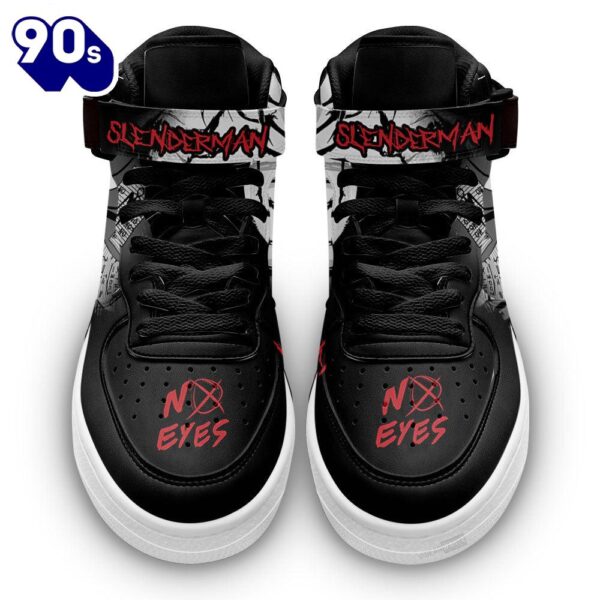 Slenderman Shoes High Top Air Force Shoes Custom Sneakers For Horror Fans