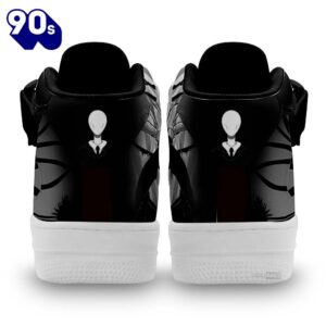Slenderman Shoes High Top Air Force Shoes Custom Sneakers For Horror Fans