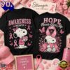 Snoopy Breast Cancer Awareness Month 3D Shirt , Viral 3D Music Tee
