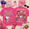 Snoopy Just Cure It Breast Cancer Awareness T Shirt , Viral 3D Music Tee