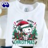 Snoopy Merry Christmas Sweatshirt, Snoopy Christmas Shirt Gift Xmas