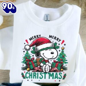 Snoopy Merry Christmas Sweatshirt, Snoopy Christmas Shirt Gift Xmas
