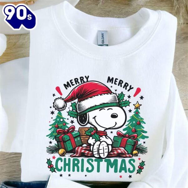 Snoopy Merry Christmas Sweatshirt, Snoopy Christmas Shirt Gift Xmas
