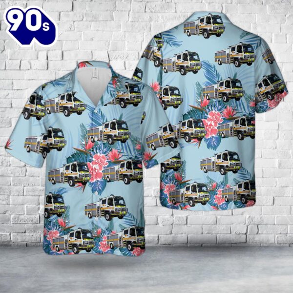 South Australia Country Fire Service (SACFS) Hahndorf Pumper Fire Truck Hawaiian Shirt