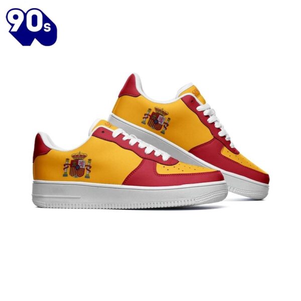 Spain Flag Air Force Shoes Custom Country