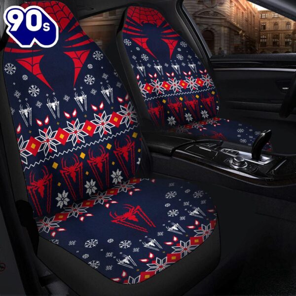 Spider Man Christmas Style Premium Custom Car Seat Covers Decor Protectors Gift Xmas