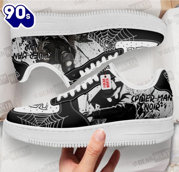 Spider-Man Noir Spider-Verse Custom Air Sneakers
