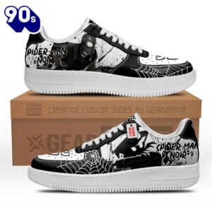 Spider-Man Noir Spider-Verse Custom Air Sneakers