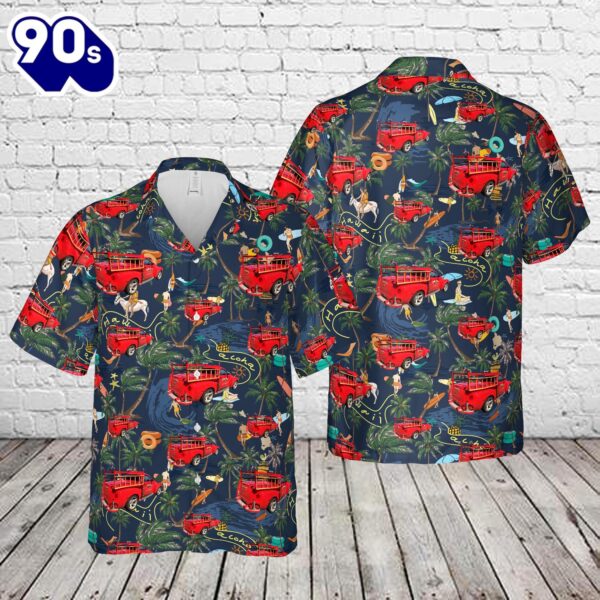 SSR Fire Truck Firehouse Subs Hawaiian Shirt