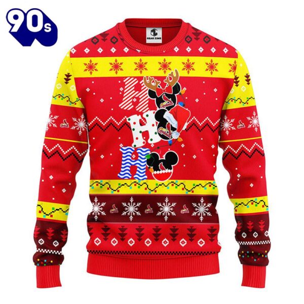 St. Louis Cardinals Hohoho Mickey Christmas Ugly Sweater  Gift Christmas